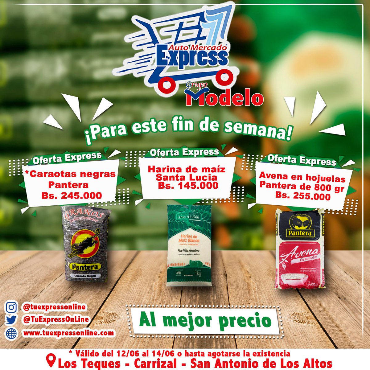 DiarioAvance's tweet photo. Aprovecha las #OfertaExpress y rinde tu dinero. ¡Para este fin de semana! Los Teques - Carrizal - San Antonio de Los Altos. 🤗 🛒 @PabloDaSilva07 https://t.co/wEFFpOKU8e