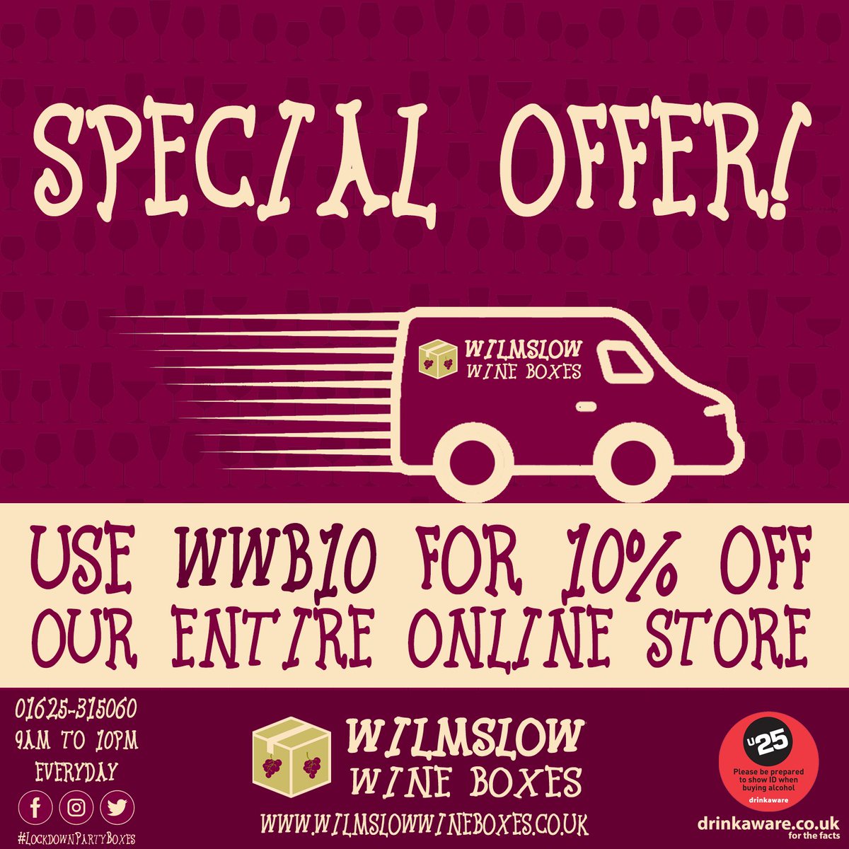 WilmslowWine's tweet photo. You've only got 5 hours left to get 10% off your order, just use our WWB10 coupon on our online shop!

🍷: https://t.co/EN84atcXPC

#Wilmslow #AlderleyEdge #Prestbury #Cheshire #Manchester #Hale #Altrincham #Stockport #Warrington #Wine #Prosecco #Gin #Beer #Cider #FreeDelivery https://t.co/GV7SW70pRe