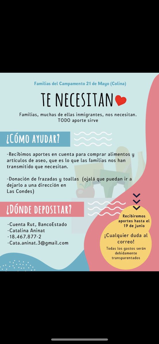PaulaCatena's tweet photo. La @CataAninat está recolectando aportes para ir en ayuda de familias que lo necesitan a raíz de las consecuencias de la pandemia. Los que quieran y puedan ojalá que puedan colaboran, sino con hacer rt y compartir es suficiente 💕. https://t.co/maaanLMvrf