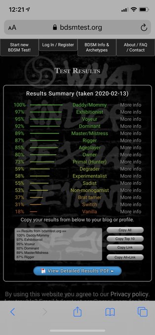 Have you taken the https://t.co/KBEpUxltiF test?  Post your results below 🥳  Here's mine! https://t.