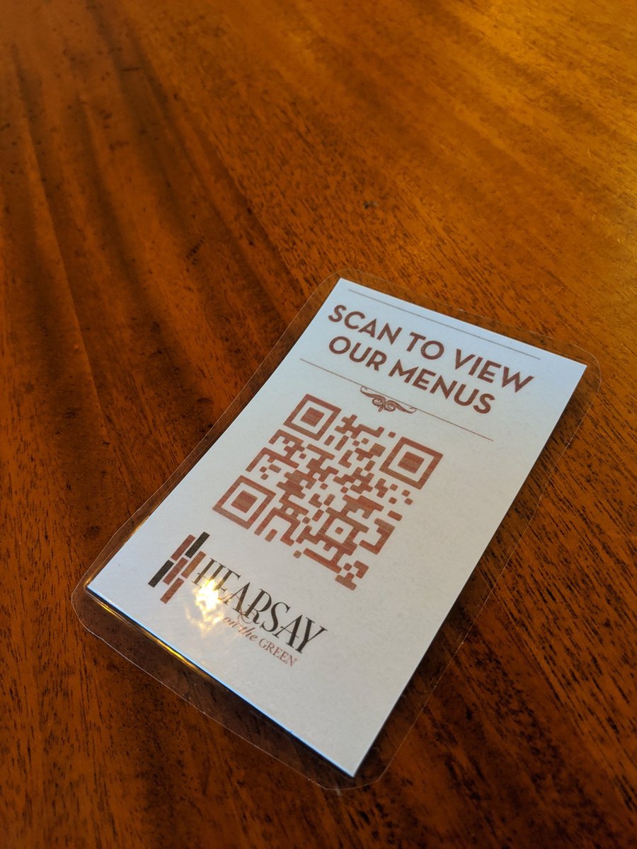 DISDTechnology's tweet image. You know you are a tech nerd when you get excited because a restaurant using QR codes for menus for contactless service. #QRcodes #flattenthecurve