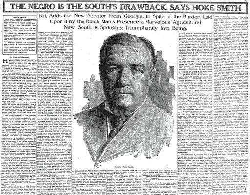 #63: Georgia (Part 3)Hoke Smith called to disenfranchise blacks & the local newspaper reported false crimes of black men against white women. This led to mobs of white men sporadically attacking black citizens & black businesses in downtown Atlanta.