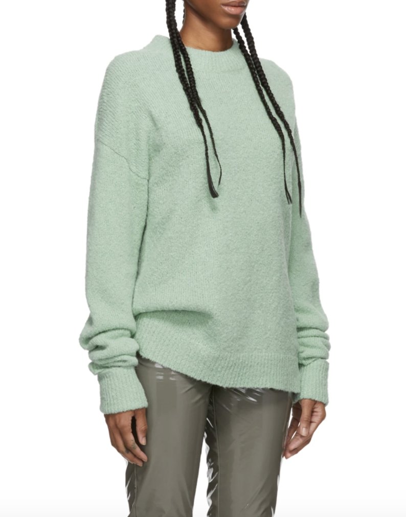 InsecureOutfits's tweet photo. Issa is wearing Green Alpaca Airy Pullover Sweater by Tibi #InsecureHBO #InsecureHBOOutfits https://t.co/HTf3hdq1PO