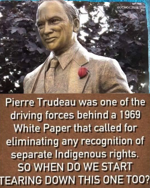 RussDiabo's tweet photo. I didn't create this meme, but I agree with it! 

50 year plan to implement the goals of the 1969 White Paper on Indian Policy though to the current Trudeau government’s “Rights Recognition” Framework. What we call the White Paper 2.0. https://t.co/2hckaHOVUN https://t.co/KcDEPeMsVZ