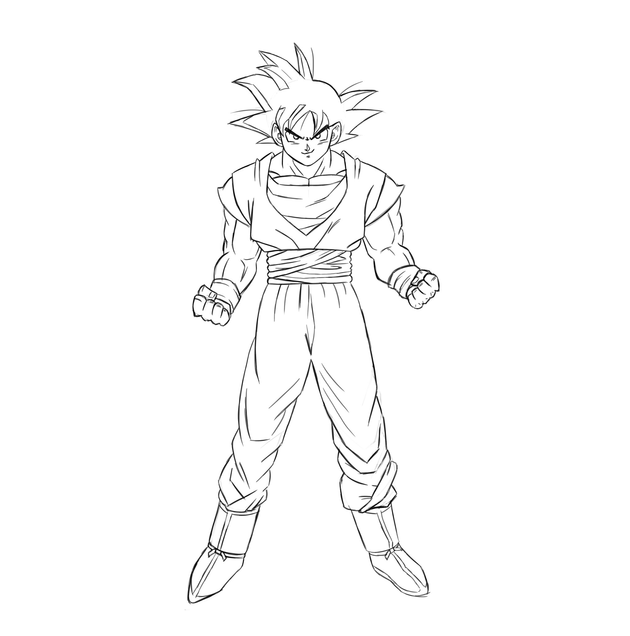 How to Draw Goku Easy - Dragon Ball Super 