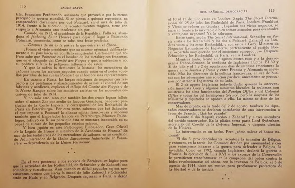 61-En Julio d1914 después del asesinato d F. Ferdinando provocó el inicio o precipitó la guerra mundial aparece Poincaré un"católico" pro judío con mucho poder con una insolencia brutal se refiere a Alemania con desprecio.En 1913 reemplaza al Presidente Frances se viene lo peor..