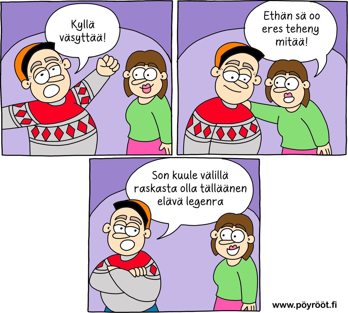 Poyroot's tweet photo. Son kyllä rankkaa! 😎 #pöyrööt #sarjakuva⁠⠀
♦️Pöyrööt-kirjat ja -tuattehet: https://t.co/TUPVeUV3mO https://t.co/LHCJXFYOE6