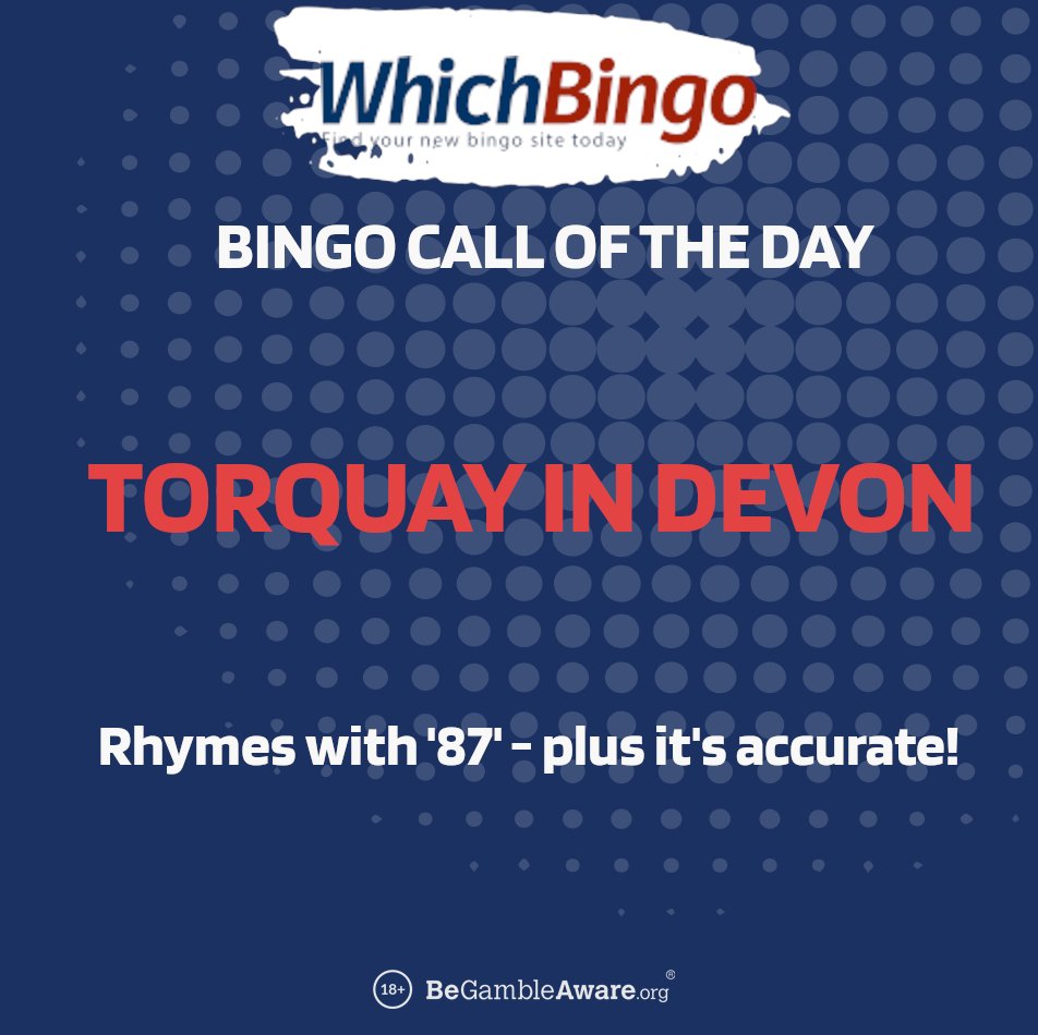WhichBingoUK's tweet image. Anyone been to Devon recently? Today's #DailyBingoCall is all about #Torquay! 😎