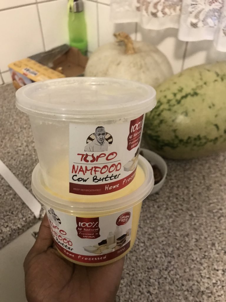 Willem_chartomy's tweet photo. This is a must have in my fridge ✨👌🏽. Thank you for this @HTupopila #tuponamfood #cowbutter #omaadieengobe https://t.co/tOkkChbDSu