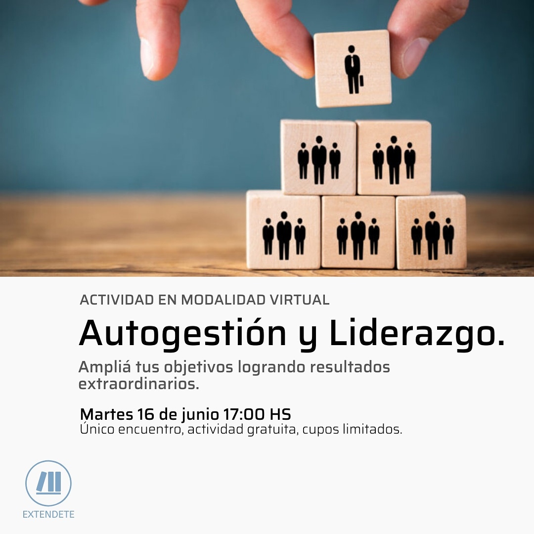 🔸 ACTIVIDAD GRATUITA🔸 AUTOGESTIÓN Y LIDERAZGO

¡Ampliá tus objetivos logrando resultados extraordinarios!

🗓️ Martes 16 de junio
⏰ 17:00 hs
🖥️ Online

¡Inscribite acá!: bit.ly/2JZ3GQ0
