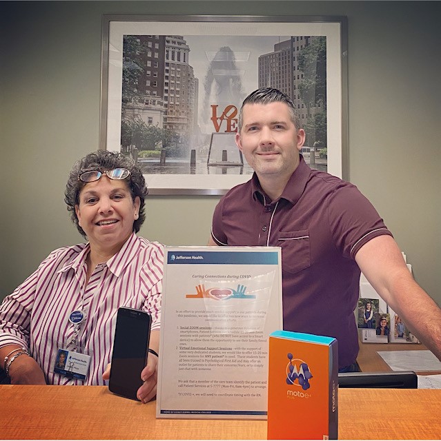 TJUHospital's tweet image. Jefferson Health would like to thank Ark Ideas and @helpsayhi for their generous donations of smartphones.  These phones were used to connect patients and their loved ones during the COVID pandemic.  This is much appreciated by all!