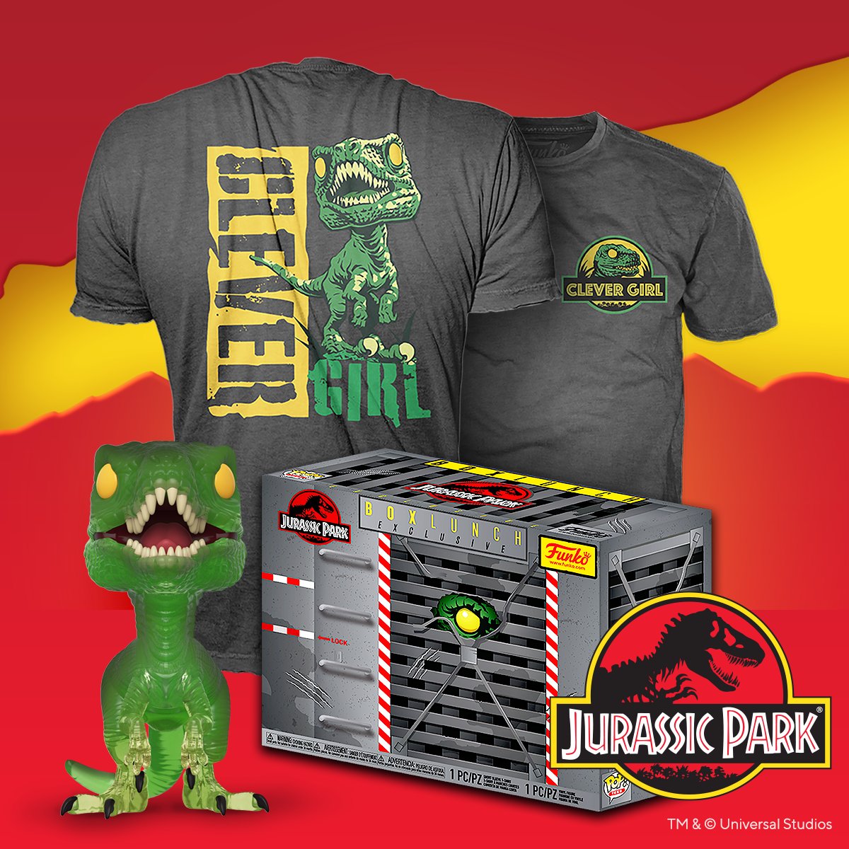 OriginalFunko's tweet photo. Represent your favorite raptor with a reputation with this Pop! &amp; Tee combo of Jurassic Park’s Velociraptor, now available on Funko Shop! https://t.co/xTvxqS3Q8R https://t.co/NTpwvPGOs9