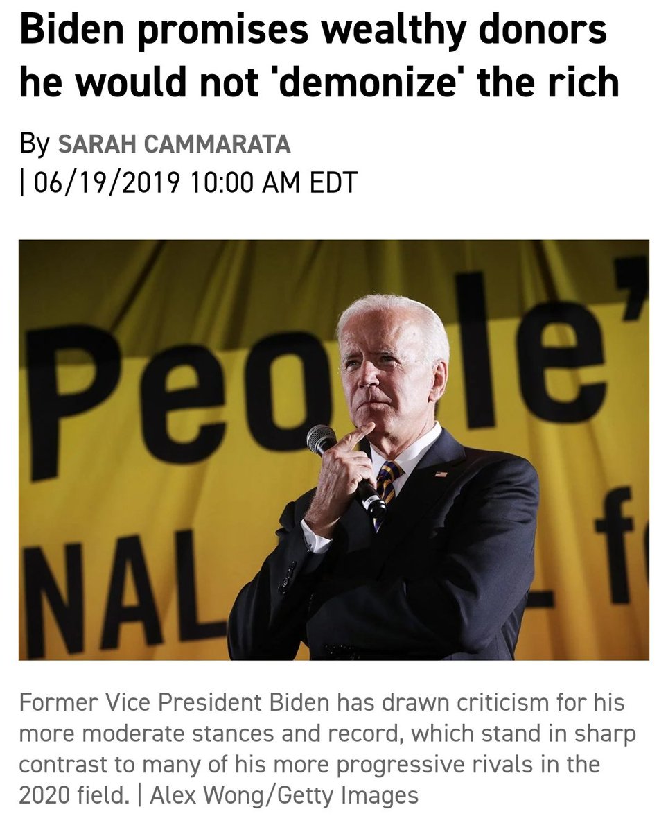 9. On the economy, Joe is owned by the same rich establishment that Trump serves.He has a record of serving the rich for longer than Trump has actually.