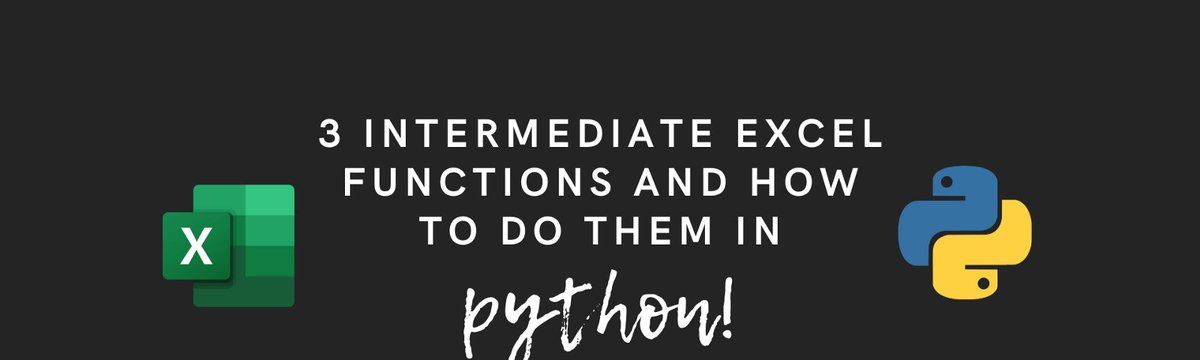 PythonHub's tweet photo. 3 Intermediate Excel Functions and How to do Them in Python!

Do more than test the waters in Pandas!

https://t.co/bxWdsX1Jsw https://t.co/9bNiUzVHTq