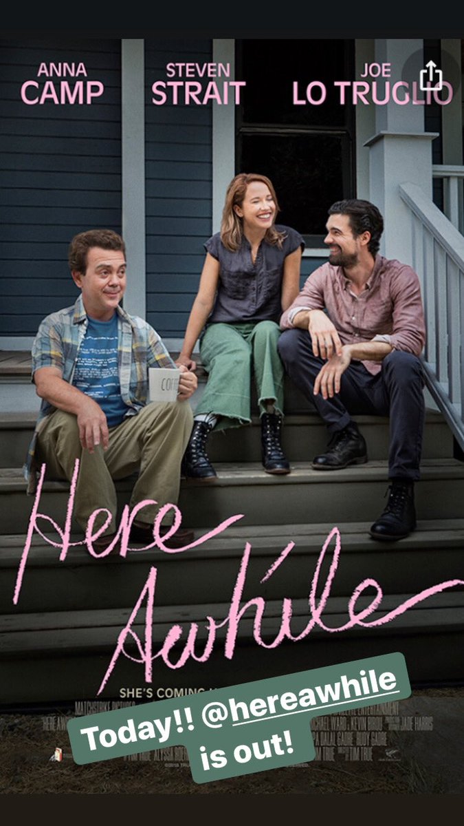 TheRealAnnaCamp's tweet photo. Check out #hereawhile on @itunes! So thankful for the positive response from everyone who has seen it π« https://t.co/6hYX412LvE