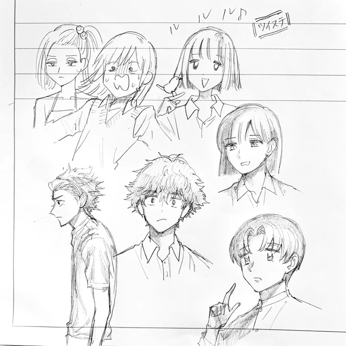 あと電話しながら描いた落書きです 