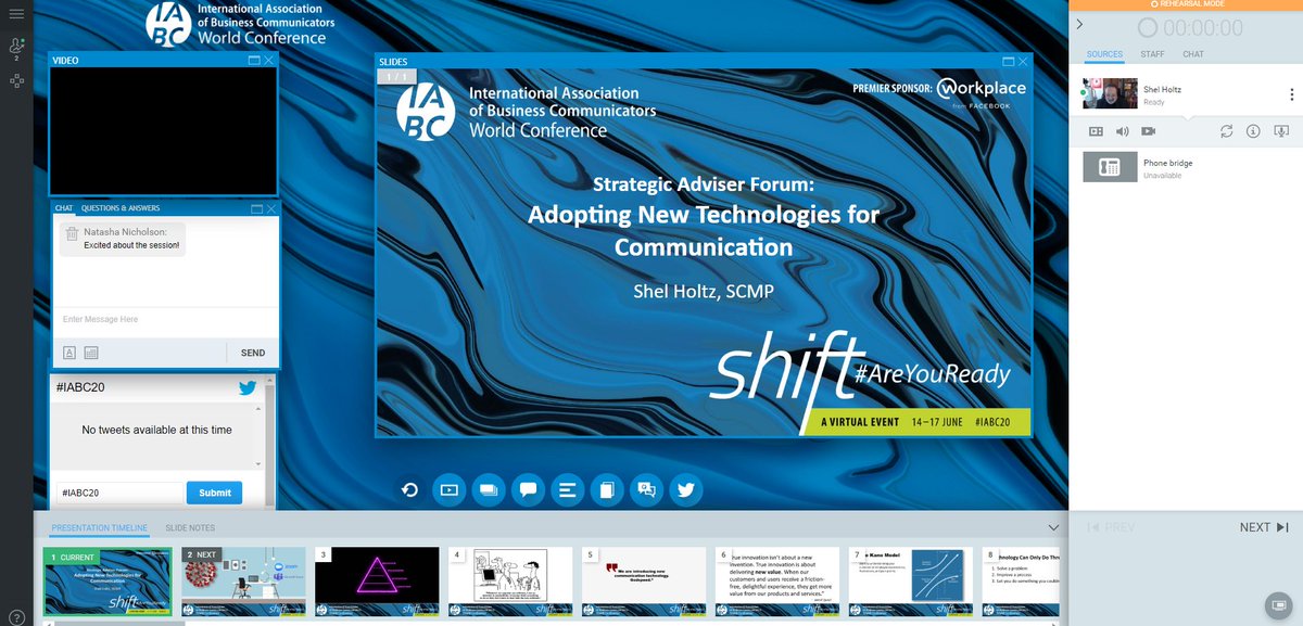 shelholtz's tweet photo. I'm ready for my session in 10 minutes at #IABC20 https://t.co/PvpH9CisFU