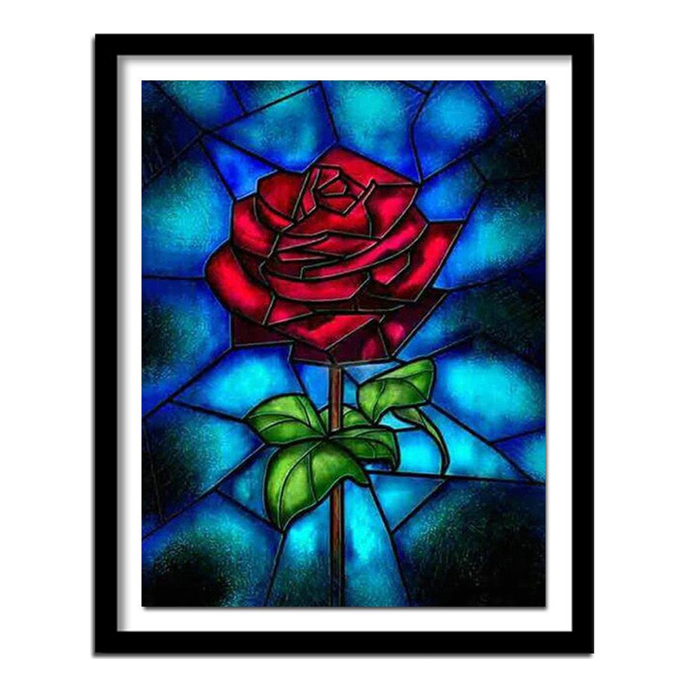 Excited to share this item from my #etsy shop: Red rose Full Drill Stained Glass Diamond Painting Kit 30x40 cm Diamond Painting Wall Art Kit #redrosediamondart #crossstitch #diamondpaintingkit #flowerdiamondart #redrosefulldrill #30x40cmpicture #diamondartkit #stainedglassrose