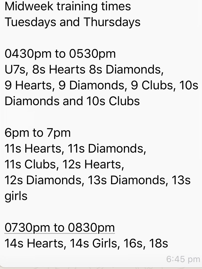 Greenways Aces FC (@greenwaysacesfc) on Twitter photo Training times #Training #football #ACEs Training times #Training #football #ACEs
