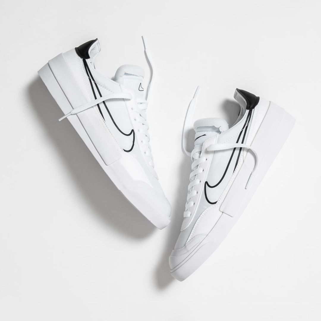 nike drop type white black