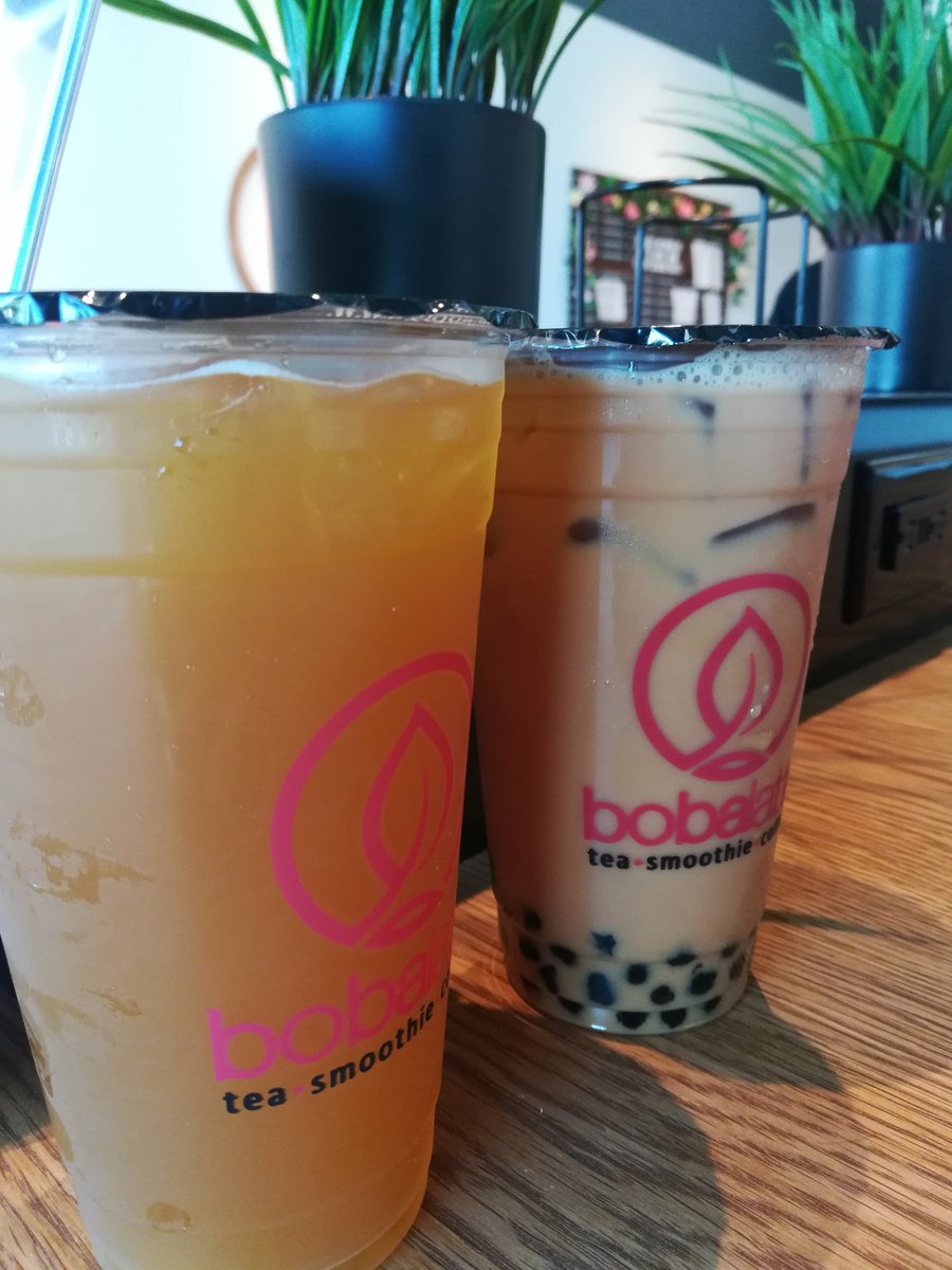 MissssHuang's tweet photo. Hong Kong Milk Tea &amp; Passion Fruit Fusion Tea ♥️
#bobalattefrisco #summerdrinks https://t.co/hRaB0H3565