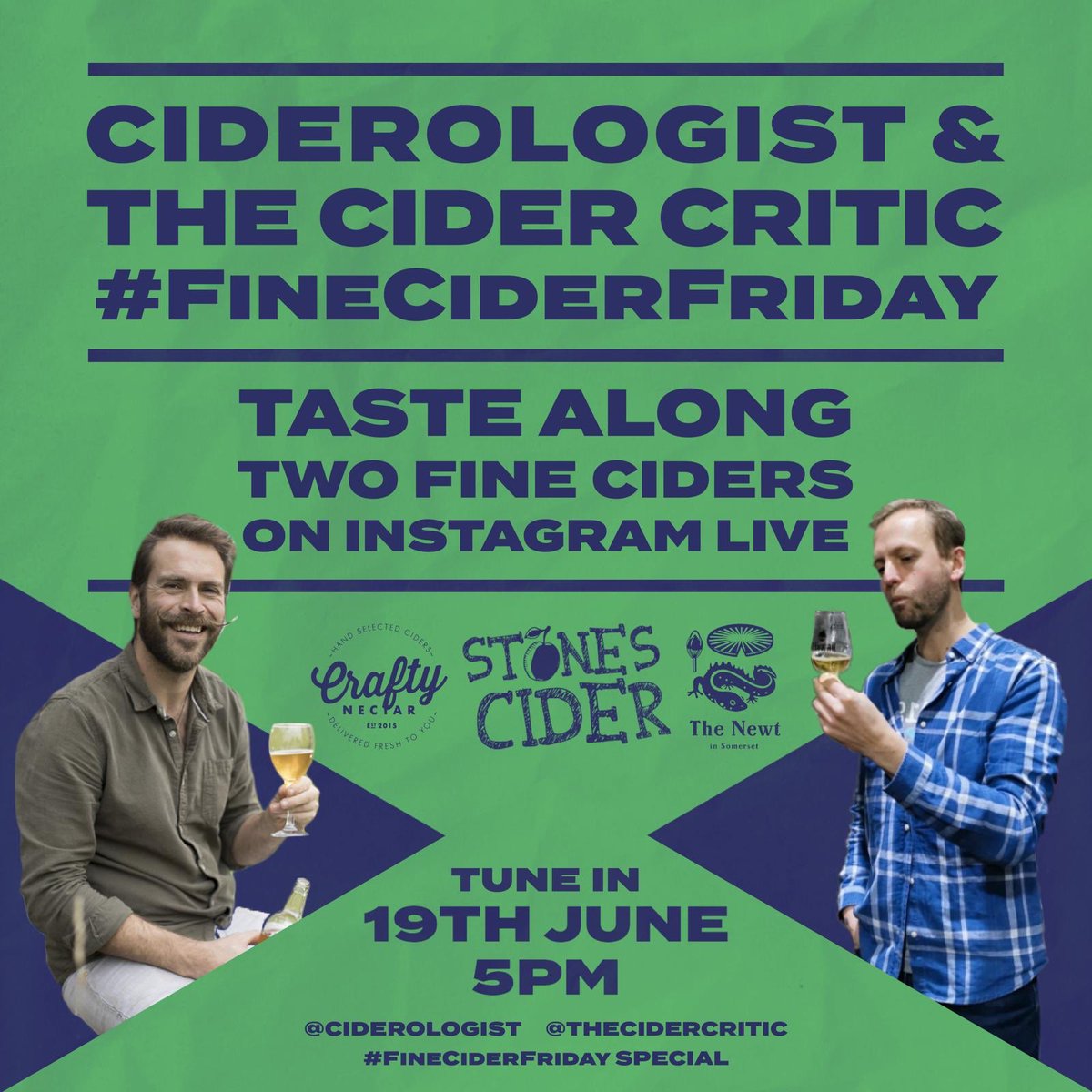 #fineciderfriday next week (19th) I’ll be joining forces with <a href="/theciderologist/">The Ciderologist</a> to bring you two marvellous fine ciders from <a href="/stonescider/">Alan Stone</a> &amp; <a href="/thenewtsomerset/">The Newt in Somerset</a> both available in the <a href="/CraftyNectar/">Crafty Nectar</a> Somerset Legends Fine Cider box! #rethinkcider 

craftynectar.com/collections/cr…