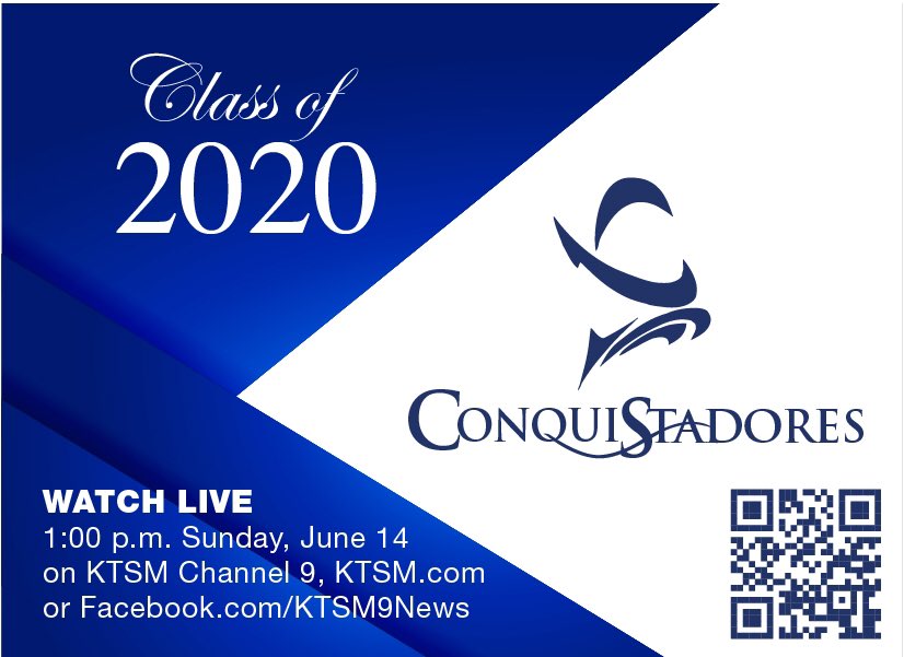 DVHSYISD's tweet photo. Join us at 1:00 PM on @ktsmtv for our 31st Commencement Ceremony. You can view the Commencement Program here: https://t.co/H26mAmFf49 #OFOD #ItsWhatWeDo #WeAreOne #THEDISTRICTofChampions #WeDeliverExcellence #NavigateYourPath @ysletaisd @dvhsco2020 https://t.co/vaGLF0CHgI