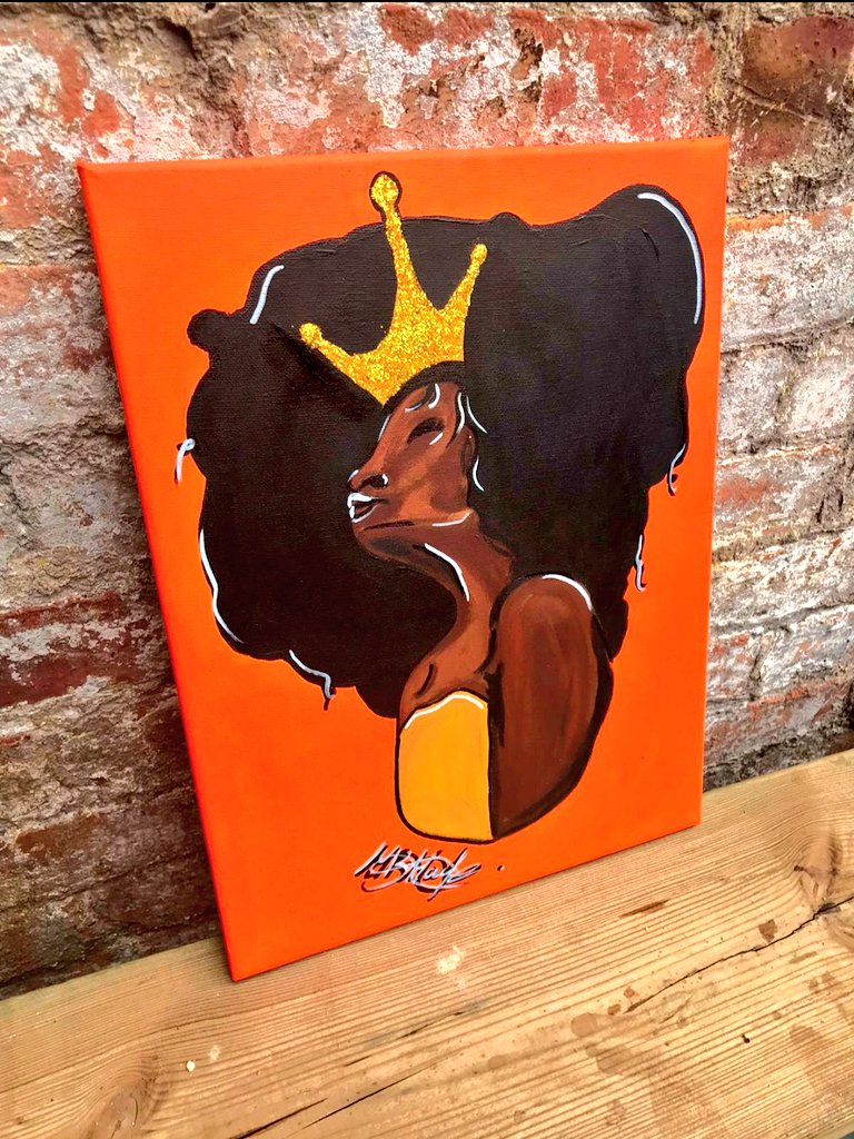 cammy_camilla's tweet photo. My close friends niece does original art work. I've ordered one of her paintings to hang in my new apartment.

If you want one hit her up on insta 👇🏾we be qweeeenin!! 👑 

 @solitary.arts https://t.co/ViFGSA5Vqc