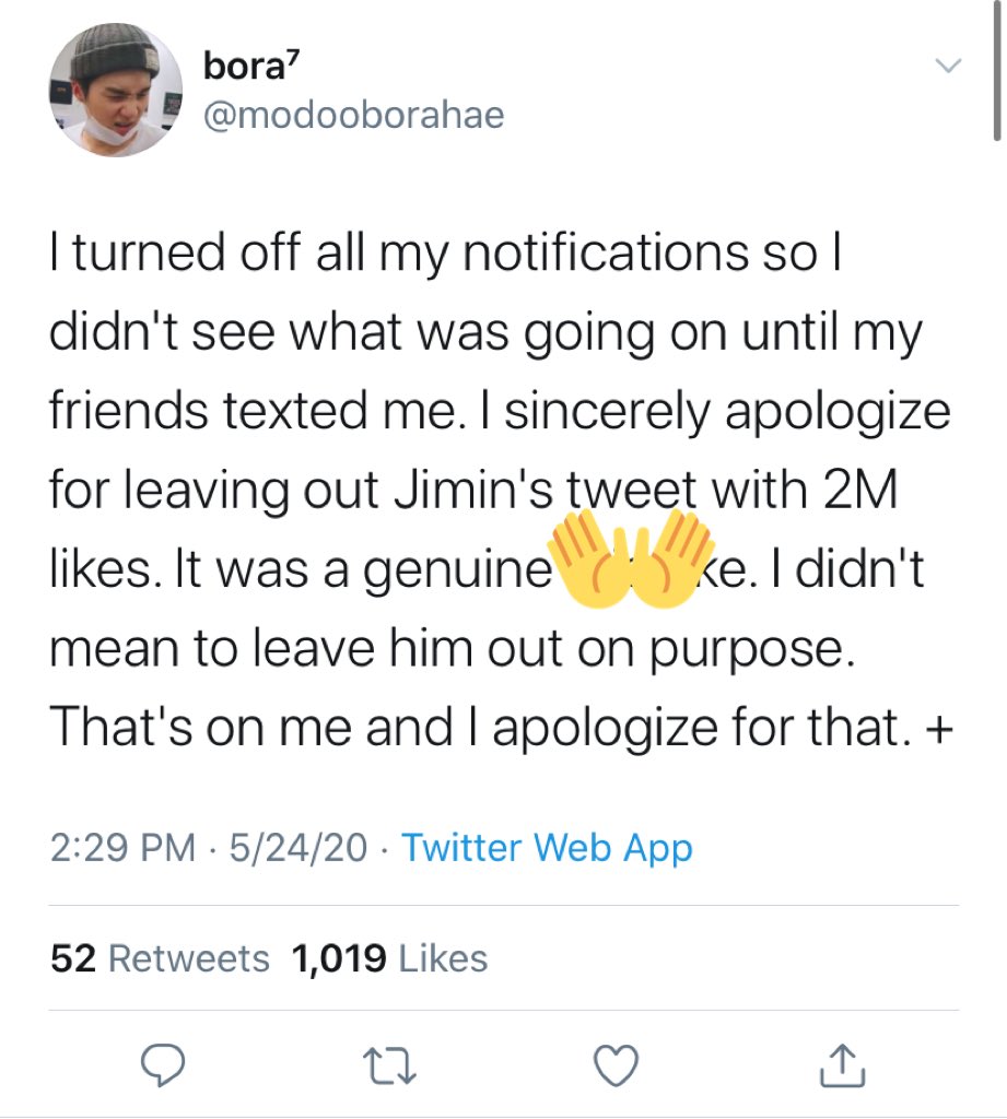 Bora apologized after, but apparently she didn’t even know that two (not one) of his tweets had reached 2M likes.