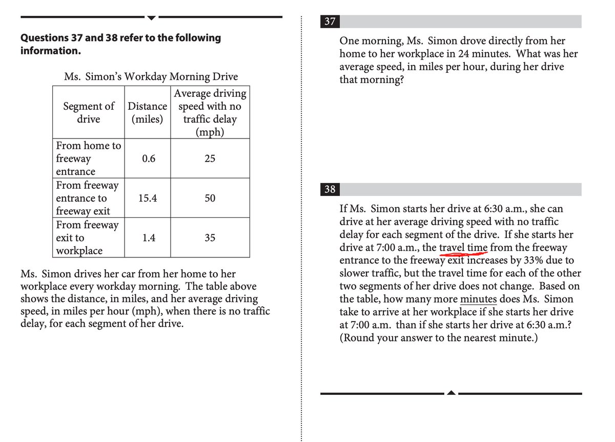 akilbello's tweet photo. I wonder what would be the change in p-value of this question of travel time was bolded. 

What does this question tells anyone about "college readiness"? 

The #testPrepTrix I teach for this is RTFQ and Know Your Enemy. 

#SAT #TestingTrix https://t.co/FdBoyAN73B