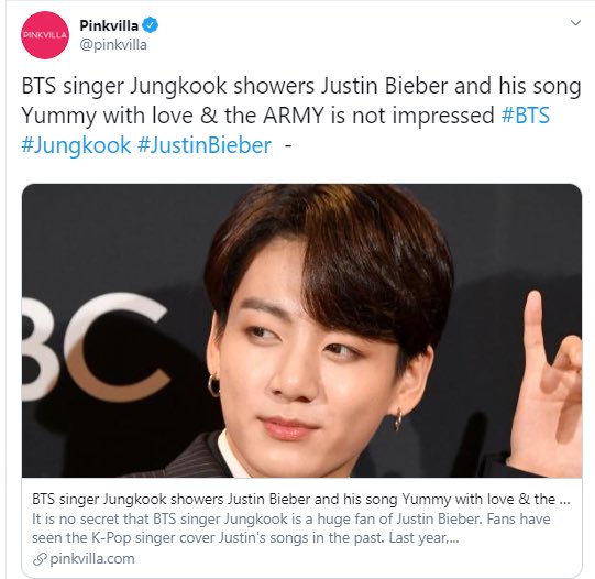 Bora mocked J/K’s music taste directly under his tweet. Because she and other big accounts did that, the media noticed and wrote articles about it. It’s pretty likely that J/K would’ve seen this. You don’t have to like JB but at least be respectful about it.