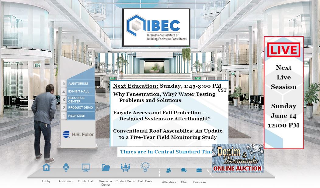 IIBEC2020's tweet photo. Coming up at 2:45 EDT:Why Fenestration, Why? Water Testing Problems and Solutions (Butler & Wylie)
-Façade Access and Fall Protection(Augustine & Kobes @WalterPMooreEng)
-Conventional Roof Assemblies: Update to Five-Year Study," (Ricketts @RDHBuildings)
#IIBECCTS #IIBECEducation https://t.co/6eJm2nJvW2