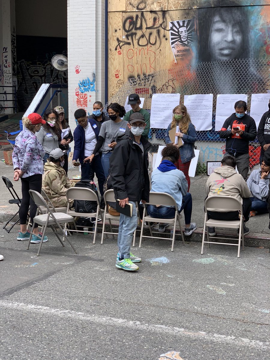 Volunteers preparing for the day ahead.