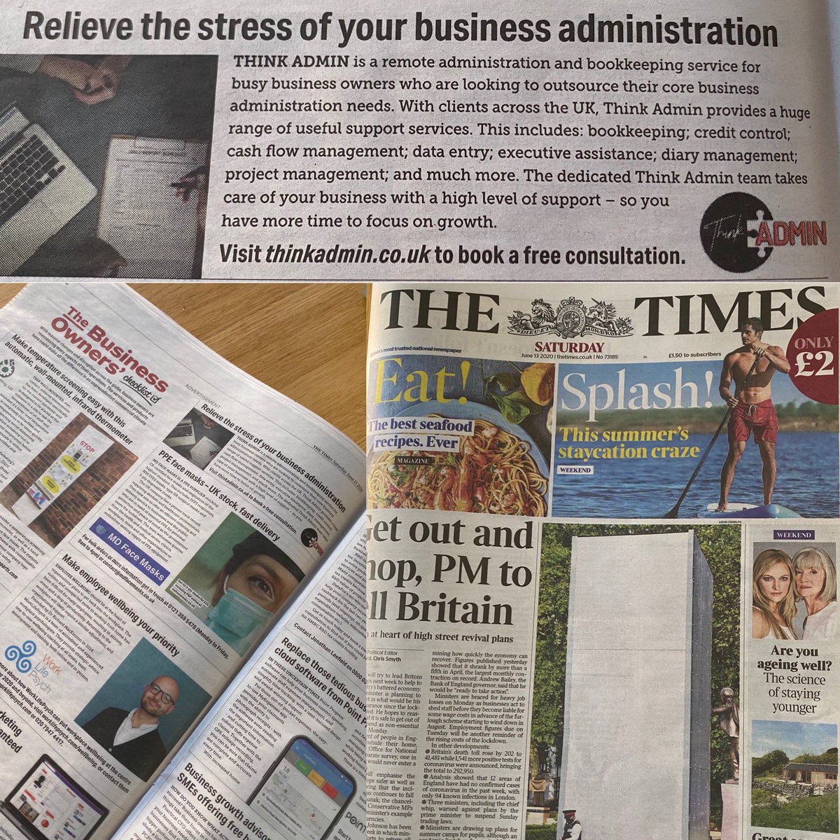 thinkadmin's tweet image. Yesterday, @thinkadmin featured in @thetimes in a section called ‘The Business Owners Checklist’. Helping businesses to relieve the stress of their business administration, leaving more time to focus on growth. #businessowner #outsourcing #bookkeeping #admin #virtualassistant
