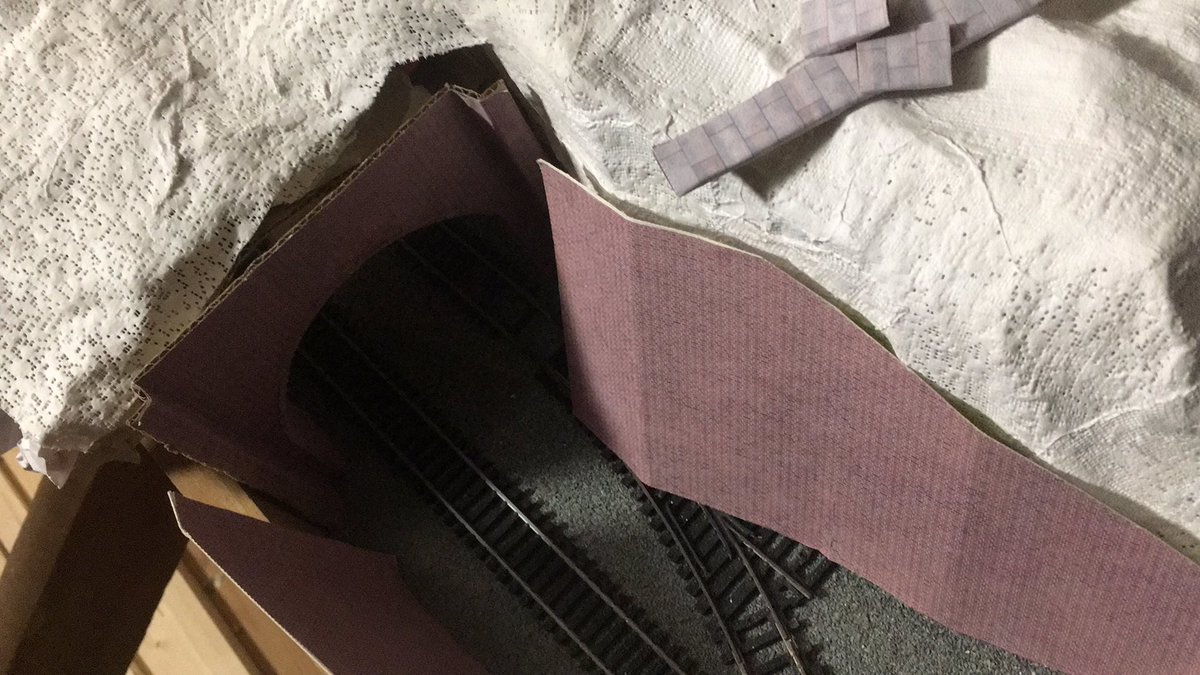 Working on the tunnel portal - it will look better when finished!