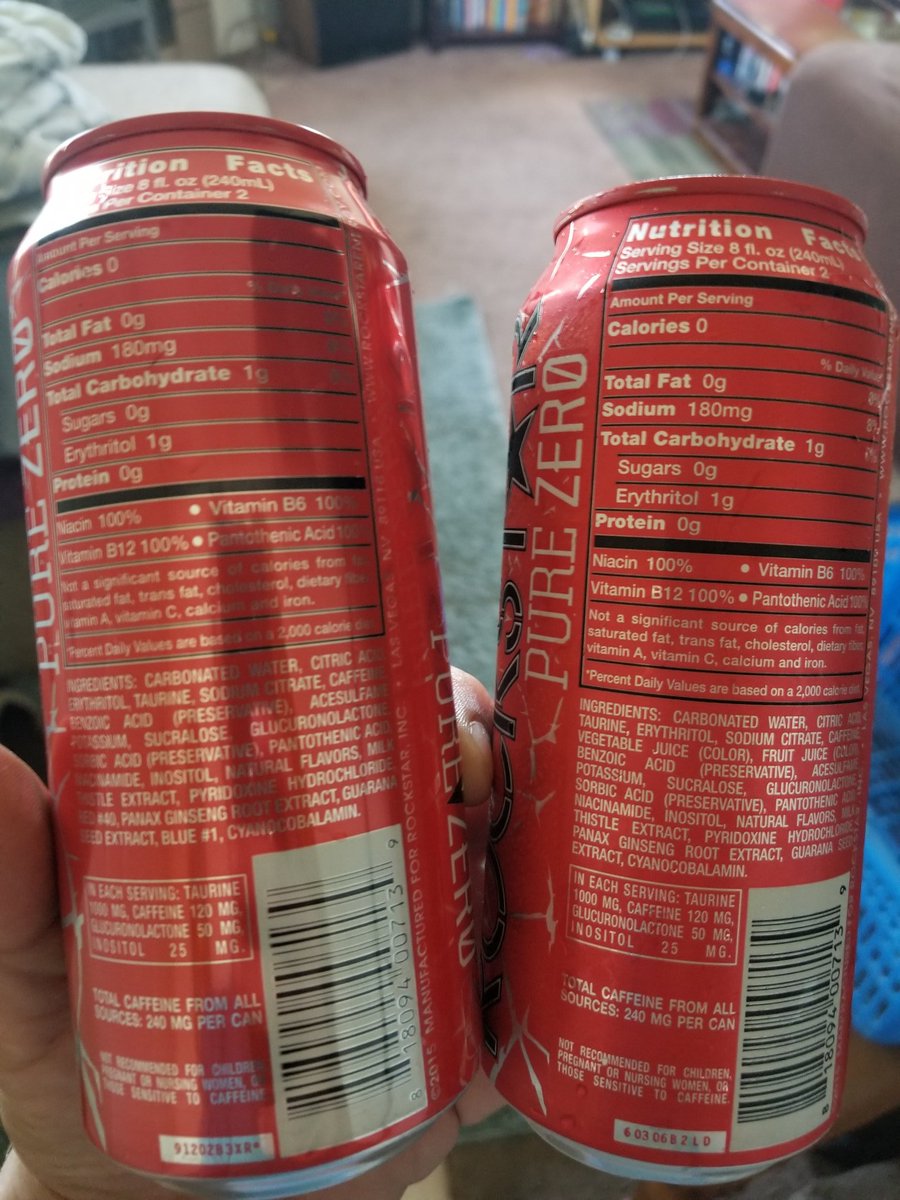 jared_zeiders's tweet photo. Way to screw up the flavor of the only energy drink I consume, @rockstarenergy. Who asked you to change anything? This crap tastes like alcohol now. https://t.co/98SL3yco04