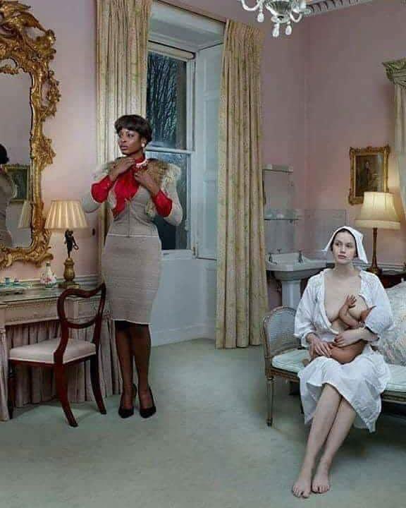 _ShaneikaMarie's tweet image. Take a minute to think about it , what if the tables turn ,white little girls wanted black dolls , white slave an black masters, white ladies doing Chinese feet , rich black lady helping white lady an her baby