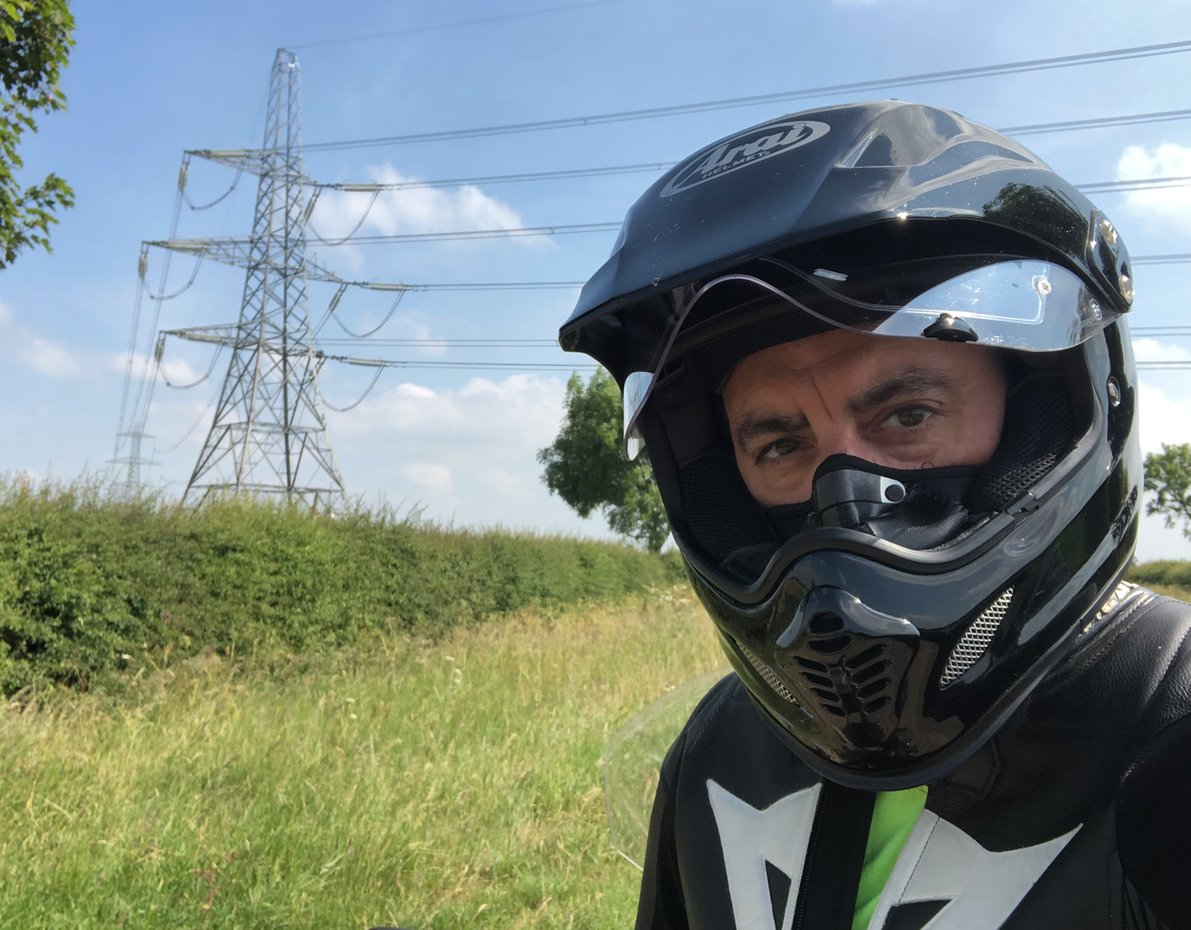 arrowgroup's tweet image. Lovely ride through Lincs today. Here’s me and pylon L44523, who's holding up the Cottam-Whalpole high voltage transmission line as we both contemplate our existential existence together. Or something..