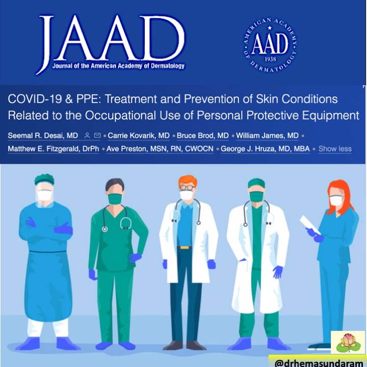PPE-related occupational skin conditions in healthcare workers: Informative new article in JAAD from Drs. <a href="/SeemalRDesaiMD/">Seemal R. Desai, MD, FAAD</a>, <a href="/carriekovarik/">Carrie Kovarik, MD, FAAD</a>, Bruce Brod, William James, Matthew Fitzgerald, George J. Hruza, Ave Preston, MSN, RN. Read it now:  jaad.org/article/S0190-…