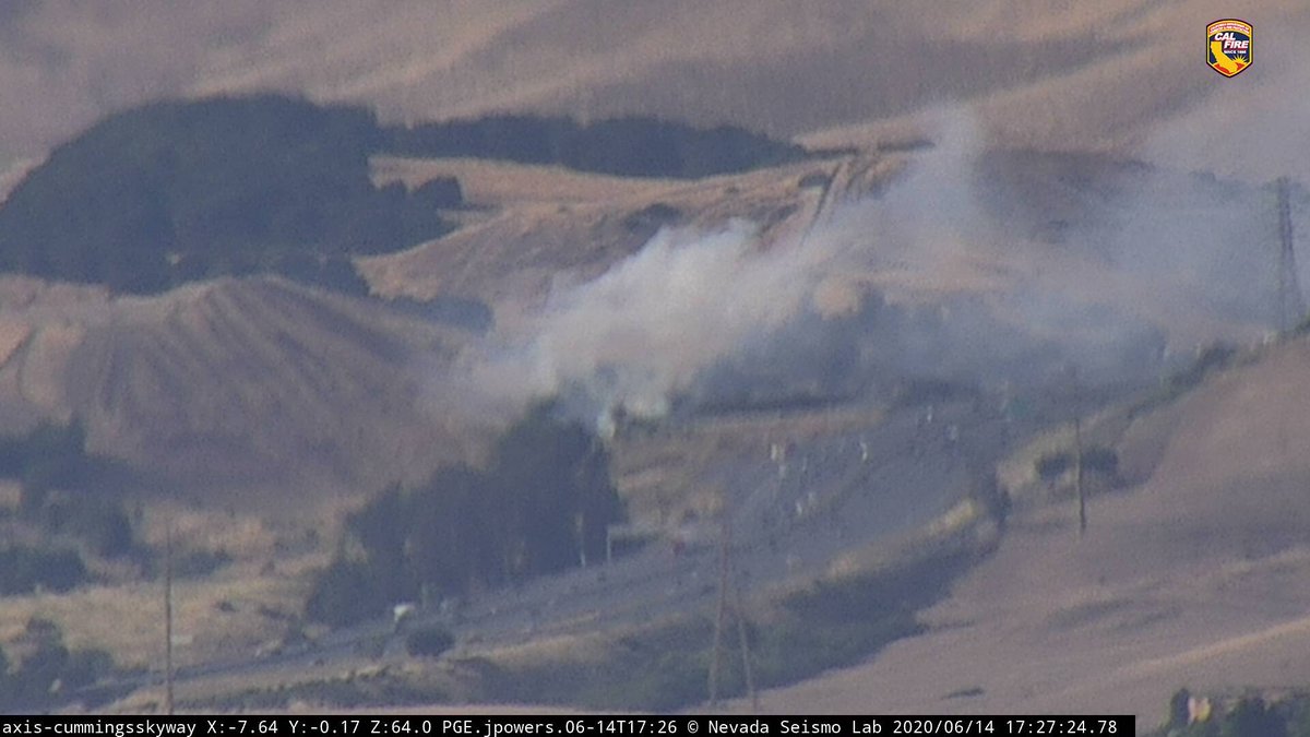 barkflight's tweet photo. Vallejo -- @VallejoFire on about a two-acre brush fire at Interstate 80 and the Hunter Hill Rest Stop. The fire is in moderate-to-heavy fuels. Continuing second alarm to keep it in check. The wind is favorable right now, pushing the fire back onto the rest stop.

#RestStopFire https://t.co/ebp5alaZjT