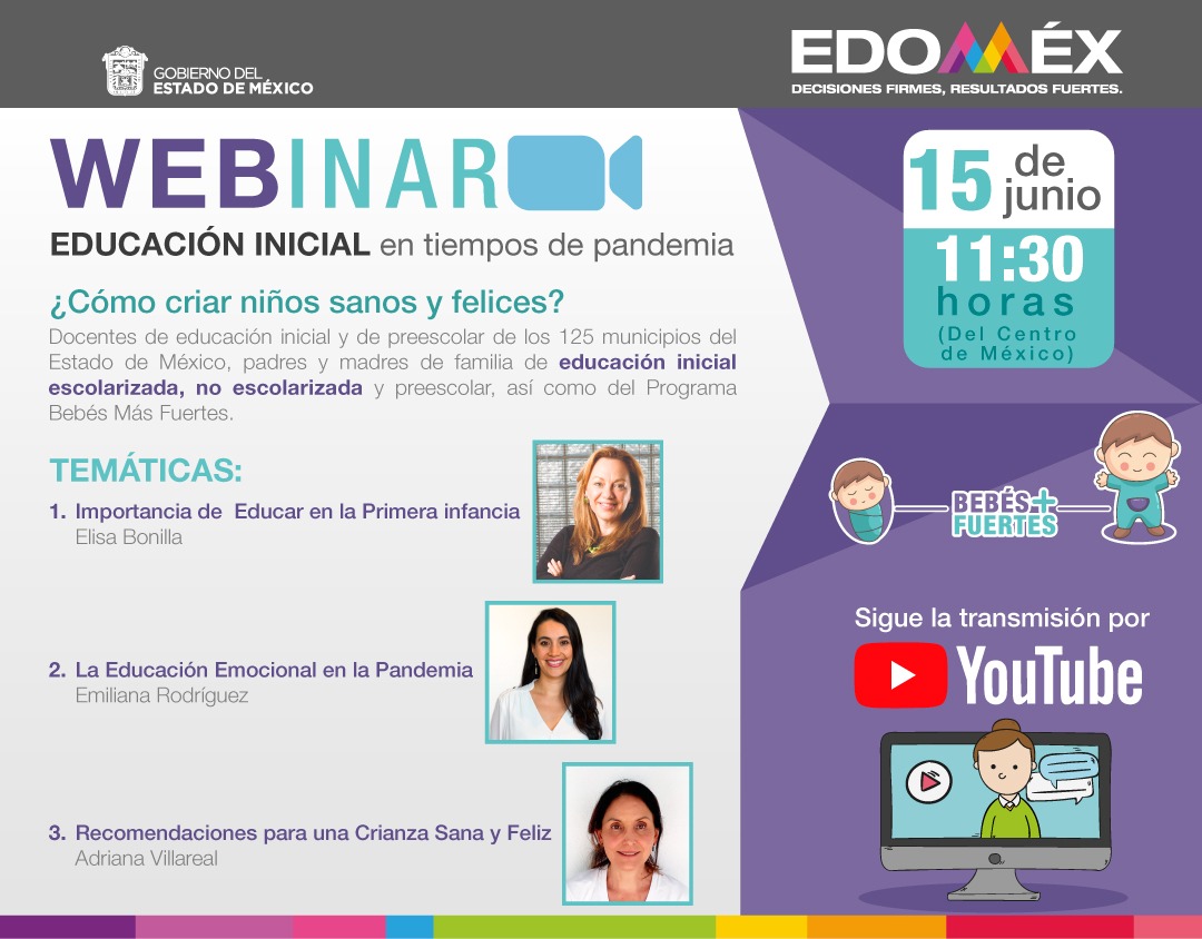 alexfedezcam's tweet photo. Especialistas en educación y psicología nos hablarán sobre cómo criar niños sanos y felices en tiempos de pandemia, no se lo pierdan, mañana lunes a las 11:30 hrs. por Youtube en la siguiente liga 👉  https://t.co/PI6aGokEqx. #BebésMásFuertes @alfredodelmazo https://t.co/fcVuPgo3Md