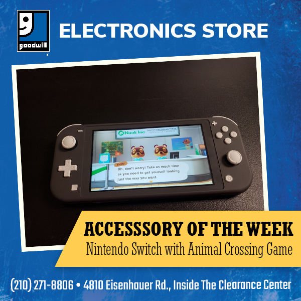 Goodwill San on Twitter: "Check out item from the #GoodwillSA Electronics Store. [ Nintendo Switch with Animal Crossing game, plus a 30 warranty $200 ] New inventory arriving