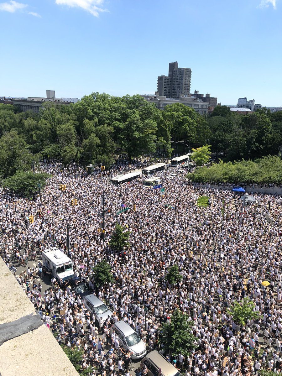 Ten days ago, West Dakota called me with idea. A Brooklyn-based protest creating space and action for Black trans lives. She referenced a New York protest in 1917 when the NAACP assembled 10,000 all wearing white standing up against anti-Black violence.  #brooklynliberation