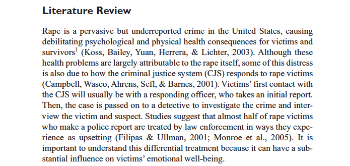 "Rape is a pervasive but underreported crime in the US, causing debilitating psychological and physical health consequences for victims...some of this distress is also due to how the criminal justice system responds to rape victims."