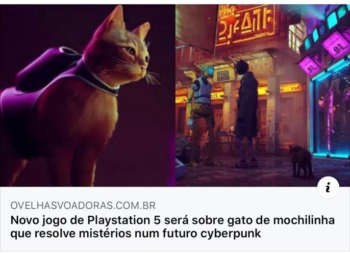 oMeiaUm's tweet photo. Um gato de mochilinha que resolve mistérios no futuro cyberpunk.

repito, um GATO DE
 >> MOCHILINHA <<

Não sabia que eu precisava tanto desse jogo até ele existir, vem logo PS5. https://t.co/ehUe6h0KZ2