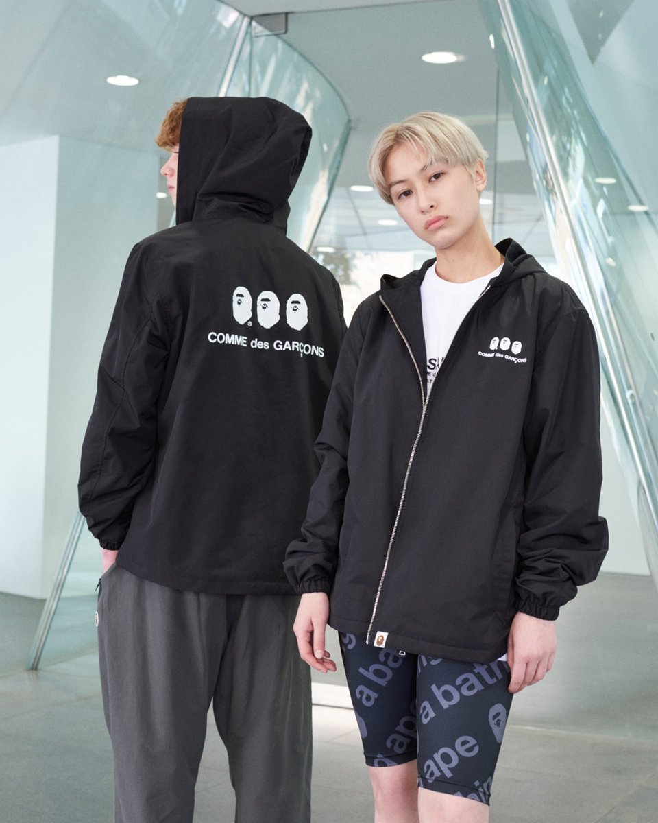 BAPEOFFICIAL's tweet photo. BAPE®️ opened “BAPE STORE®️ Comme des Garcons Osaka” this April. In celebration, collaboration items by “COMME des GARCONS” and “A BATHING APE®️” will be released exclusively at the store on June 20th.
Online lottery on https://t.co/KulC1UiJDI NEWS page. #BAPExCOMMEDESGARCONS https://t.co/xKZiUye0J4