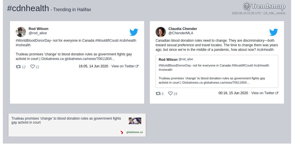TrendsHalifax's tweet photo. #cdnhealth is now trending in #Halifax

https://t.co/apTnkpkij7 https://t.co/3YmFAOMuc3