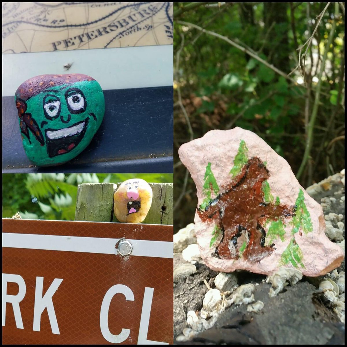 rvarocks804's tweet photo. Michael just hid three rocks along the new trail in Colonial Heights/Petersburg! 👣
•
#rvarocks #petersburgva #petersburg #bigfoot #bigfootsighting #sasquatch #communityart #rva #rvaart #paintedrocks #gooutside #discoversomethingnew https://t.co/k1x5haQzL2