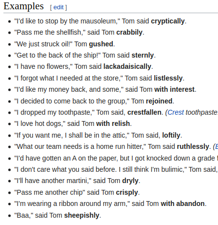 Silly Sunday content (to avoid covid graphs...)

I'm delighted with this style of stupid pun en.wikipedia.org/wiki/Tom_Swifty