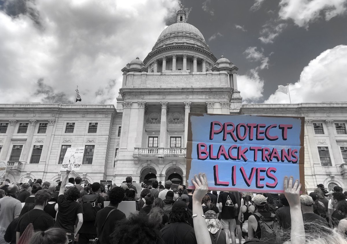 Lauren5189's tweet photo. #providenceprotest #providence #blm #BlackTransLivesMatter https://t.co/dTFd51ydty